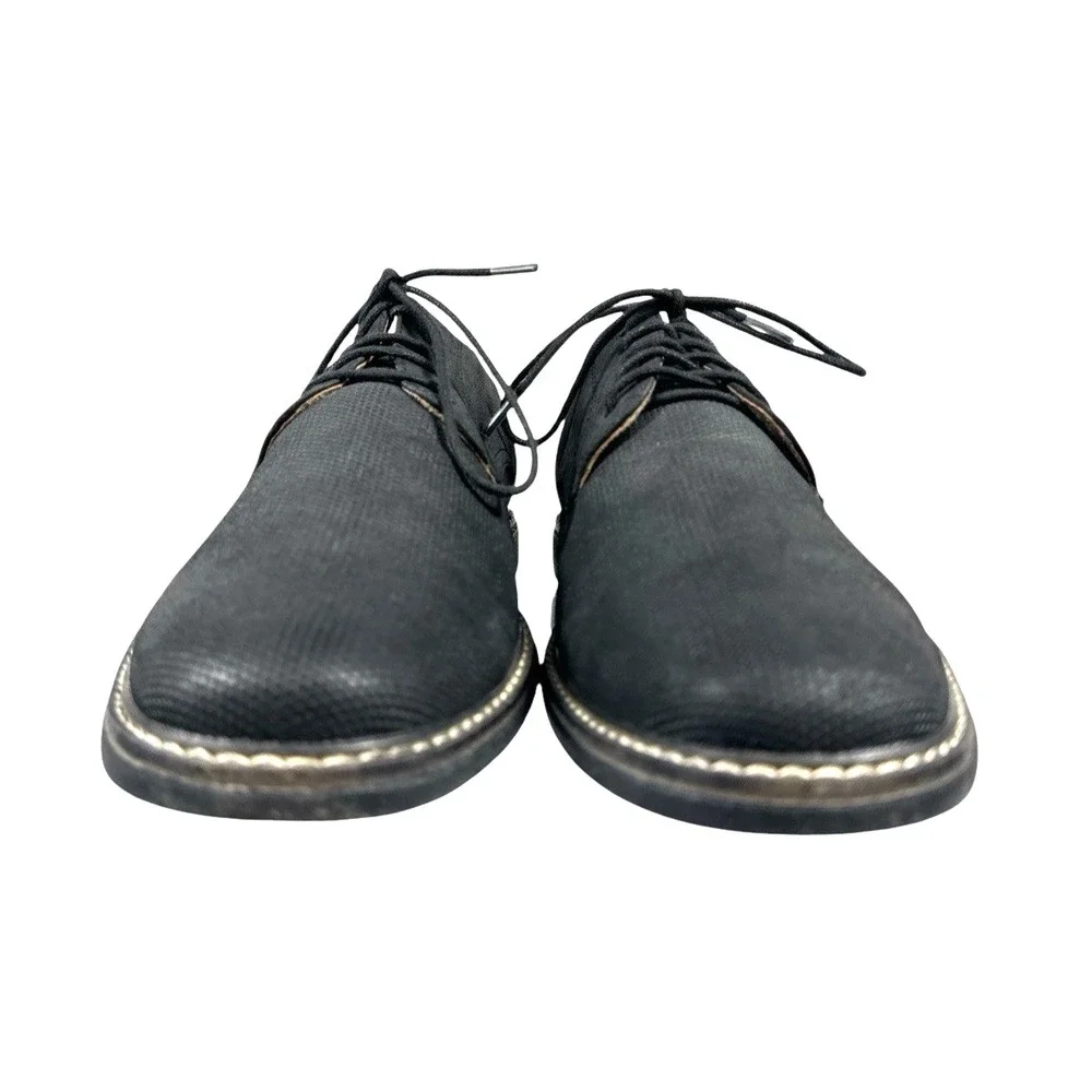 Freeman Milton Men's Black Derby Dress Shoes – Foam Insole, Size 11M‎
